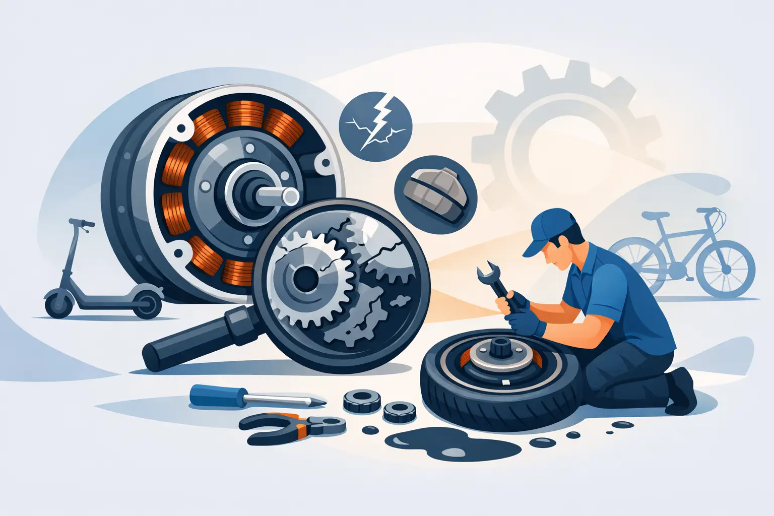Hub Motor Repair: What Usually Fails