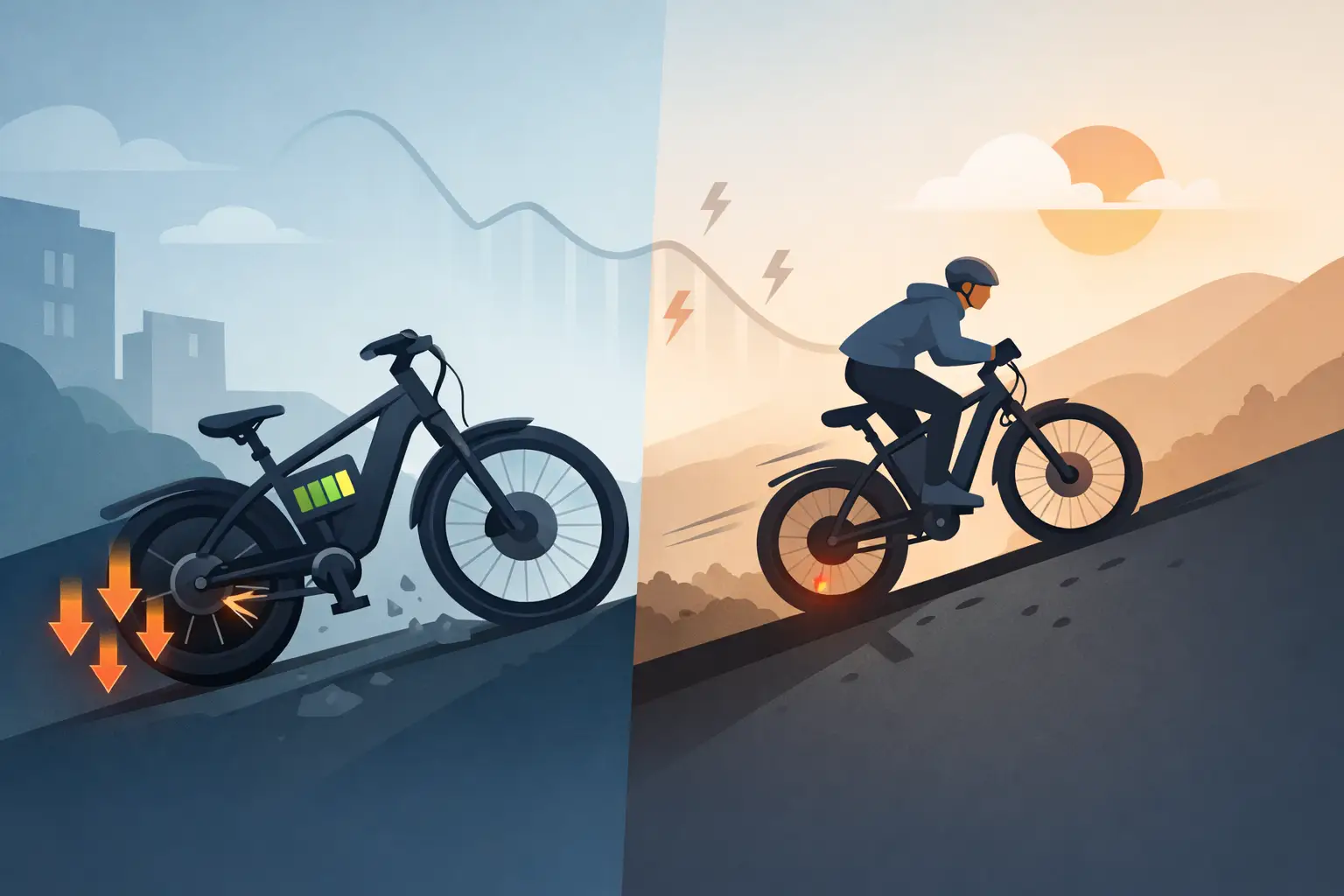 Why ebike voltage drop under load happens